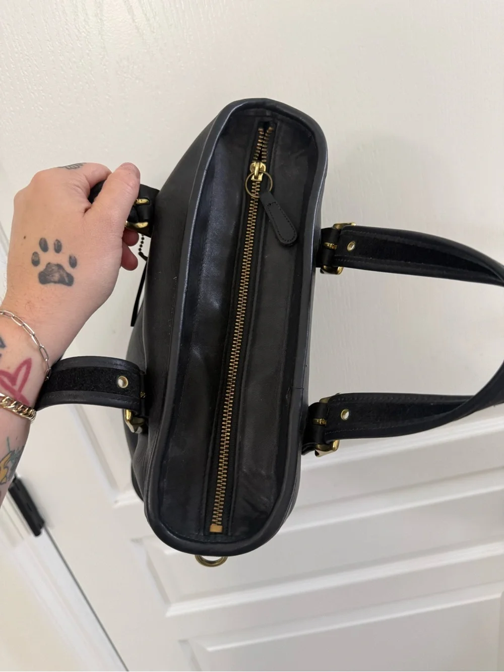 COACH Vintage Legacy Satchel Shoulder Crossbody Bag 9063  Black Glovetanned
